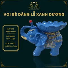 VOI BÉ DÂNG LỄ XANH - ĐỒ THỜ PHONG THUỶ CHIÊU TÀI NẠP PHÚC