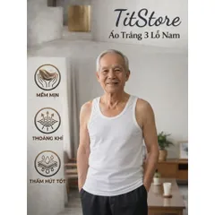 Áo trắng 3 lỗ nam cotton mềm mịn – thoáng khí, thấm hút tốt, co giãn thoải mái