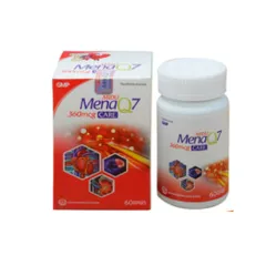 Midu MenaQ7 360mcg care - Hỗ trợ giảm mỡ máu, giảm nguy cơ hình thành cục máu đông, Hộp 60 viên