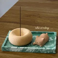 Đế Cắm Que Thơm, Đế cắm Nhang thơm BỘT Thư Giãn xông nhà Decor Thủ Công Trạm Hương