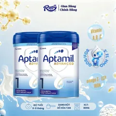 Combo 2 lon Aptamil Advanced nhập khẩu UK, công thức 2'FL-HMO hỗ trợ tăng cường miễn dịch cho đường ruột, GOS/FOS