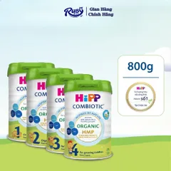 Sữa Bột Hipp Organic Combiotic Hỗ Trợ Hấp Thu Dinh Dưỡng Lon 800g Cho Bé Đủ Số