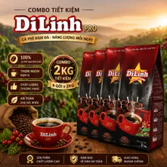 (Combo 4 Túi) Cà Phê Di Linh Gu Cafe Mạnh - Đen Sánh Đậm Coffee Socola