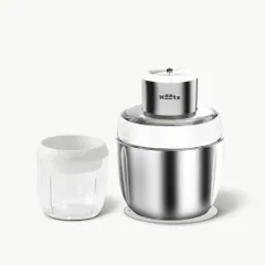 Máy xay đa năng 2 cối: inox lớn và thuỷ tinh nhỏ gọn Haatz HMG168