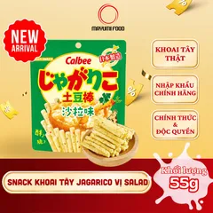 [SẢN PHẨM MỚI] Calbee Snack Khoai tây Que Jagarico vị Salad 55g - Snack Ăn vặt Nhật Bản