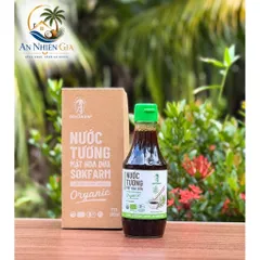 Nước tương không đậu nành - nước tương hữu cơ ít muối từ mật hoa dừa Sokfarm 200ml