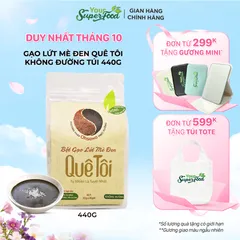 Gạo Lứt Mè Đen Quê Tôi, Có đường và Không đường, Túi 440g - Your Superfood