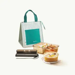 Bộ hộp cơm hổ phách và phụ kiện túi, đũa muỗng Haatz
