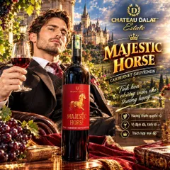 Vang Đỏ Majestic Horse Cabernet Sauvignon Red Wine (Ngựa Đỏ)12.5đ.ộ  Chai 750ml - Vang Đà Lạt Ladofoods