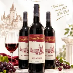Vang Đỏ Đà Lạt Classic Red Wine  - 12đ.ộ  Chai 750ml