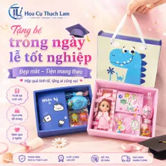 Bộ Quà Tặng Tốt Nghiệp Cho Bé Trai Bé Gái, Hộp Quà Đồ Chơi Văn Phòng Phẩm Dễ Thương