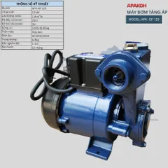 Máy Bơm Nước APAKOH GP125, Công suất 125W, Động Cơ Lõi Đồng, Bảo Hành 12 Tháng.