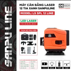 Máy Cân Bằng Laser 12 Tia Xanh SANPULINE, Tặng Chân Máy 1.2 mét và Phụ kiện