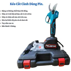 Máy Cắt Tỉa Cành Cây Động Cơ Không Chổi Than Siêu Khỏe LED Hiển Thị Pin  Chất Liệu PVC Kim Loại Lưỡi Thép SK5