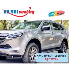 [TẶNG NHÁM] Bình sơn Xịt Xóa Vết Xước xe Ô tô ISUZU MU-X Màu BẠC TITAN code 529 - TITANIUM SILVER chính hãng DR.PAINT