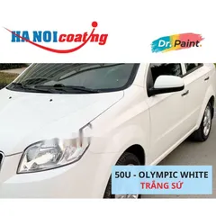 Bình sơn Xịt Xóa Vết Xước Xe Ô tô CHEVROLET AVEO Màu TRẮNG SỨ Code 50U - OLYMPIC WHITE chính hãng DR.PAINT