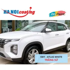 Bình sơn Xịt Xóa Vết Xước xe Ô tô HYUNDAI CRETA Màu TRẮNG SỨ Code SW1 - ATLAS WHITE chính hãng DR.PAINT