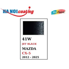 Bình sơn Xịt Xóa Vết Xước Xe Ô tô MAZDA CX-5 Màu ĐEN ÁNH KIM Code 41W - JET BLACK chính hãng DR.PAINT