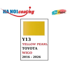 Bình Sơn Xịt Xóa Vết Xước xe TOYOTA WIGO Màu VÀNG ÁNH KIM code Y13 - YELLOW PEARL chính hãng DR.PAINT