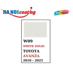 Bình sơn Xịt Xóa Vết Xước xe Ô tô TOYOTA AVANZA Màu TRẮNG SỨ code W09 - WHITE SOLID chính hãng DR.PAINT