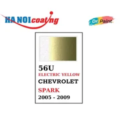 Bình sơn Xịt Xóa Vết Xước Xe Ô tô CHEVROLET SPARK Màu VÀNG CHANH code 56U - ELECTRIC YELLOW chính hãng DR.PAINT