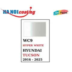 Bình Xịt Xóa Vết Xước Xe HYUNDAI TUCSON Màu TRẮNG NGỌC TRAI Code WC9 - HYPER WHITE chính hãng DR.PAINT