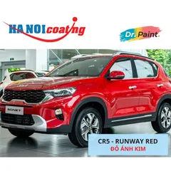COMBO 2 BÌNH Sơn Xịt Xóa Vết Xước cho xe Ô tô KIA SONET màu ĐỎ ÁNH KIM mã màu CR5 - RUNWAY RED chính hãng DR.PAINT
