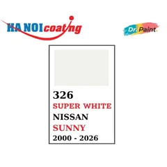 Bình sơn Xịt Xóa Vết Xước Xe Ô tô NISSAN SUNNY màu TRẮNG SỨ mã màu 326 - SUPER WHITE chính hãng DR.PAINT