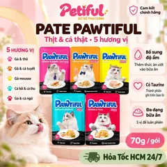 Pate Pawtiful Cho Mèo 70g 5 Vị Sữa Dê, Mousse Và Thạch - Dùng Trực Tiếp, Trộn Hạt