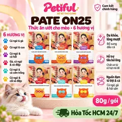 Pate Cho Mèo ON25 80g 6 Vị Tự Chọn - Dùng Trực Tiếp, Trộn Hạt
