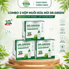 Combo 3 Hộp Muối Biển Nha Đam Dr.Green - Hỗ trợ viêm mũi, viêm xoang cho trẻ và người lớn