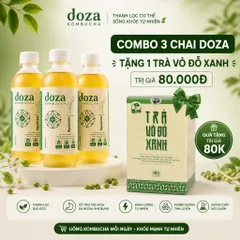 [COMBO 3 Chai Doza Kombucha TẶNG 1 Trà]  -Tốt cho hệ tiêu hóa,hỗ trợ giảm mỡ tự nhiên,chống gốc tự do,không đường