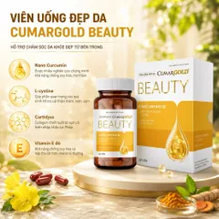 Viên uống đẹp da Curma gold beauty hộp 30 viên chống Ôxi hóa hạn chế lão hóa , giảm khô da, nhăn da sạm da