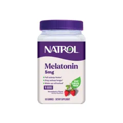 Kẹo Dẻo Hỗ Trợ Ngủ Ngon Natrol Gummies 5mg - 180 Viên Chính Hãng Mỹ, Giúp Ngủ Sâu và Tỉnh Táo Hơn