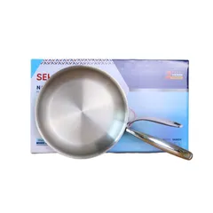 Chảo Inox Nông Lòng Seka Nanomax SK8024 - 24cm, Chống Dính Tự Thân, Bền Bỉ, Phù Hợp Mọi Loại Bếp, An Toàn Sức Khỏe