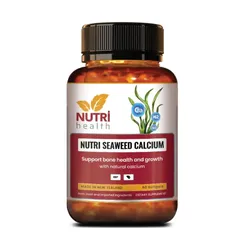 [Hàng nhập khẩu] Viên uống bổ sung canxi Nutri Seaweed Calcium cho trẻ em và phụ nữ mang thai - Tảo biển, Vitamin K2, D3 - Lọ 60 viên