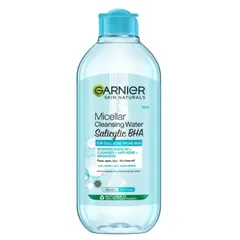 Nước Tẩy Trang Garnier Micellar Cleansing Water Salicylic BHA 400ml - Cho Da Dầu Mụn, Làm Sạch Sâu, Không Gây Kích Ứng