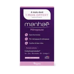(Hàng nhập khẩu) Nutrisante Manhae - Viên Uống Hỗ Trợ Cân Bằng Nội Tiết Tố Cho Phụ Nữ Tiền Mãn Kinh - Giảm tình trạng Bốc Hỏa, Mệt Mỏi, Mất Ngủ
