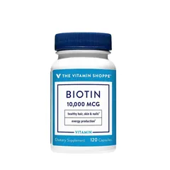(Hàng nhập khẩu) Viên uống hỗ trợ khỏe da, tóc, móng The Vitamin Shoppe Biotin 10000mcg
