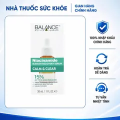 Serum Balance Niacinamide 15% - Tinh Chất Hỗ Trợ Cải Thiện Mụn và Mờ Thâm Cho Da Dầu, Dưỡng Ẩm Hiệu Quả 30ml