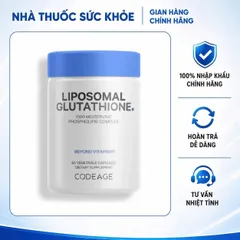 [Nhập khẩu] Viên Uống Codeage Liposomal Glutathione 1000mg - Hỗ Trợ Trắng Da, Ngăn Ngừa Oxy Hóa, Cải Thiện Tình Trạng Nám Da, Quy Cách 60 Viên
