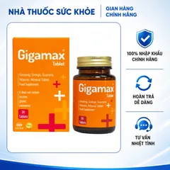 (Hàng Nhập Khẩu) Viên Uống Hỗ Trợ Bổ Não GIGAMAX 30 Viên - Hỗ Trợ Tăng Cường Trí Nhớ, Cải Thiện Tuần Hoàn Não, Giảm Căng Thẳng