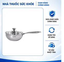 (Hàng nhập khẩu) Chảo Nguyên Khối Sâu Lòng Inox 18/10 Gume Trimax GM-W1520 Size 20