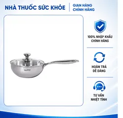 (Hàng nhập khẩu) Chảo Nguyên Khối Sâu Lòng Inox 18/10 Gume Trimax GM-W1524 Size 24
