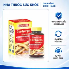 (Hàng nhập khẩu) Cordyceps Sinensis MediUSA 60 Viên - Đông Trùng Hạ Thảo