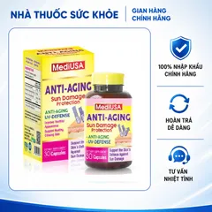 Hàng nhập khẩu - Viên uống Anti-Aging MediUSA hỗ trợ làm đẹp và trẻ hóa da của Mỹ - Lọ 30 viên