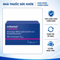 (Hàng nhập khẩu) Orthomol Natal Pre Hộp 30 Viên - Hỗ Trợ Sức Khỏe Sinh Sản Cho Phụ Nữ Mong Muốn Có Con
