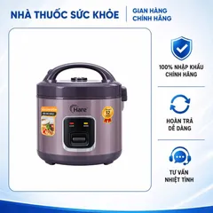 (Hàng chính hãng) Nồi Cơm Điện Hare HR-RC1802 1.8L Màu Tím - Công Suất 700W