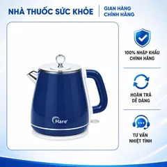 (Hàng chính hãng) Ấm Điện Đun Nước Hare HR-KE1828 1.8L Màu Xanh Dương - Công Suất 1800W