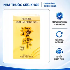 (Hàng chính hãng - Đủ VAT) Viên uống Fucoidan Umi No Shizuku 310mg Nhật Bản - Hỗ trợ sức khỏe, tăng cường miễn dịch với tinh chất từ tảo biển và nấm Agaricus